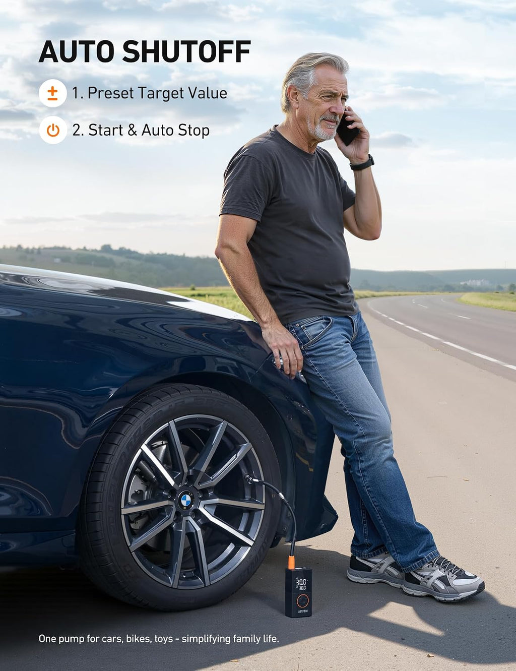 AstroAI Cordless Portable Tire Inflator