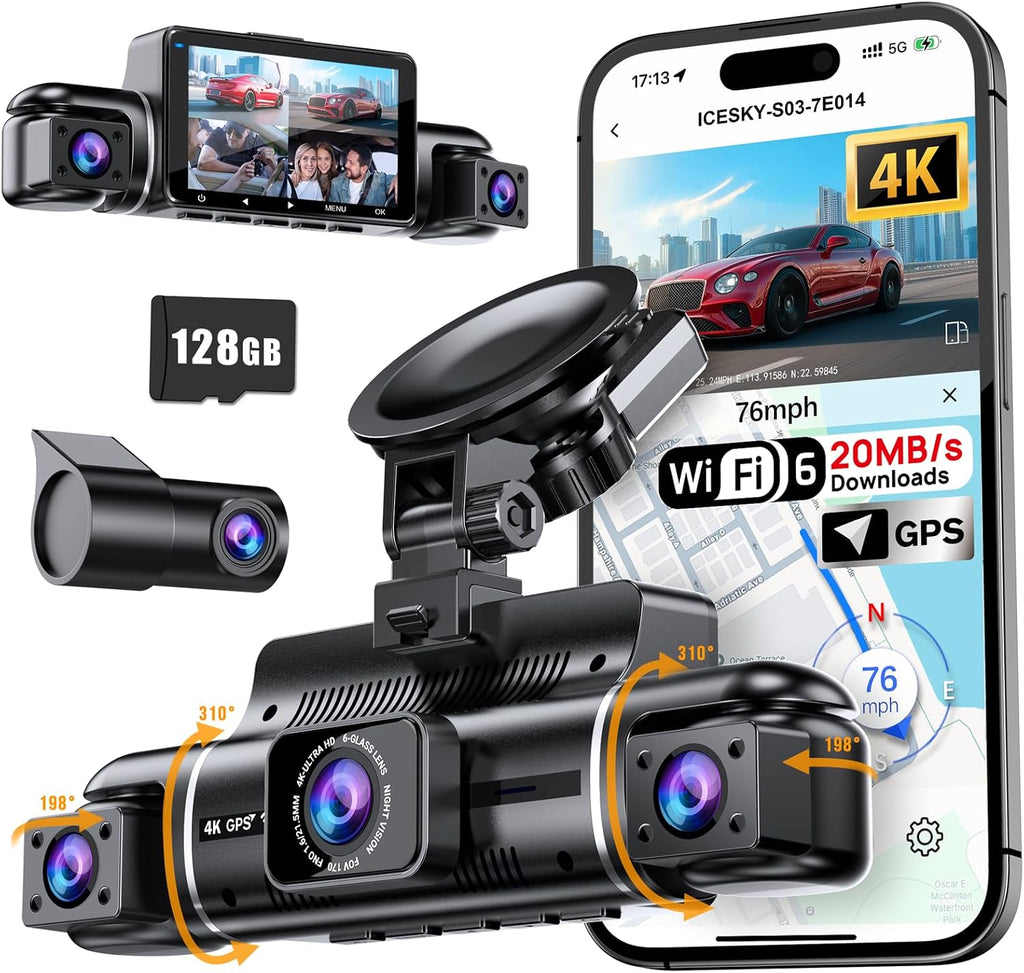 4K 4-Channel WiFi Dash Cam