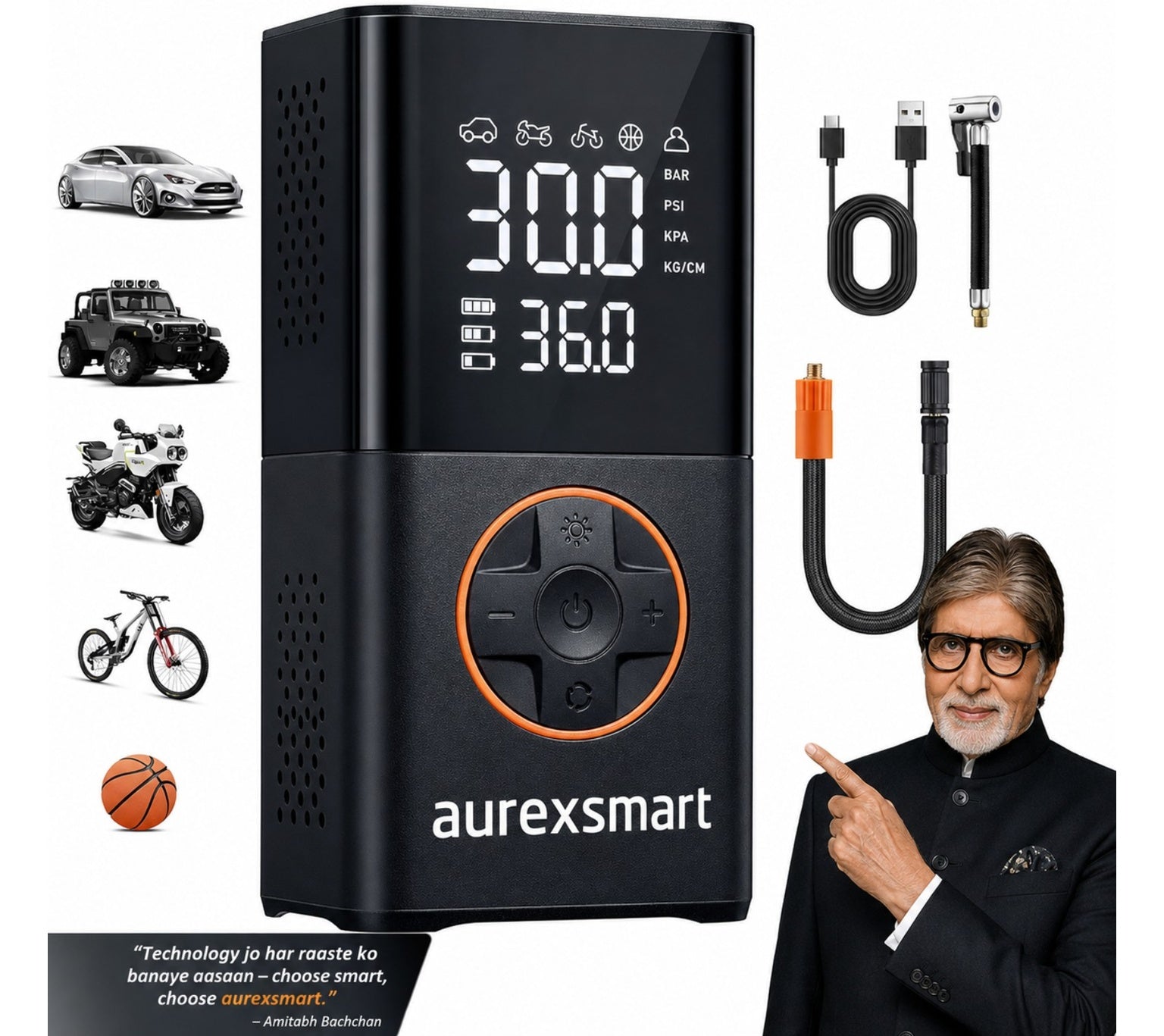 Aurex car portable inflator