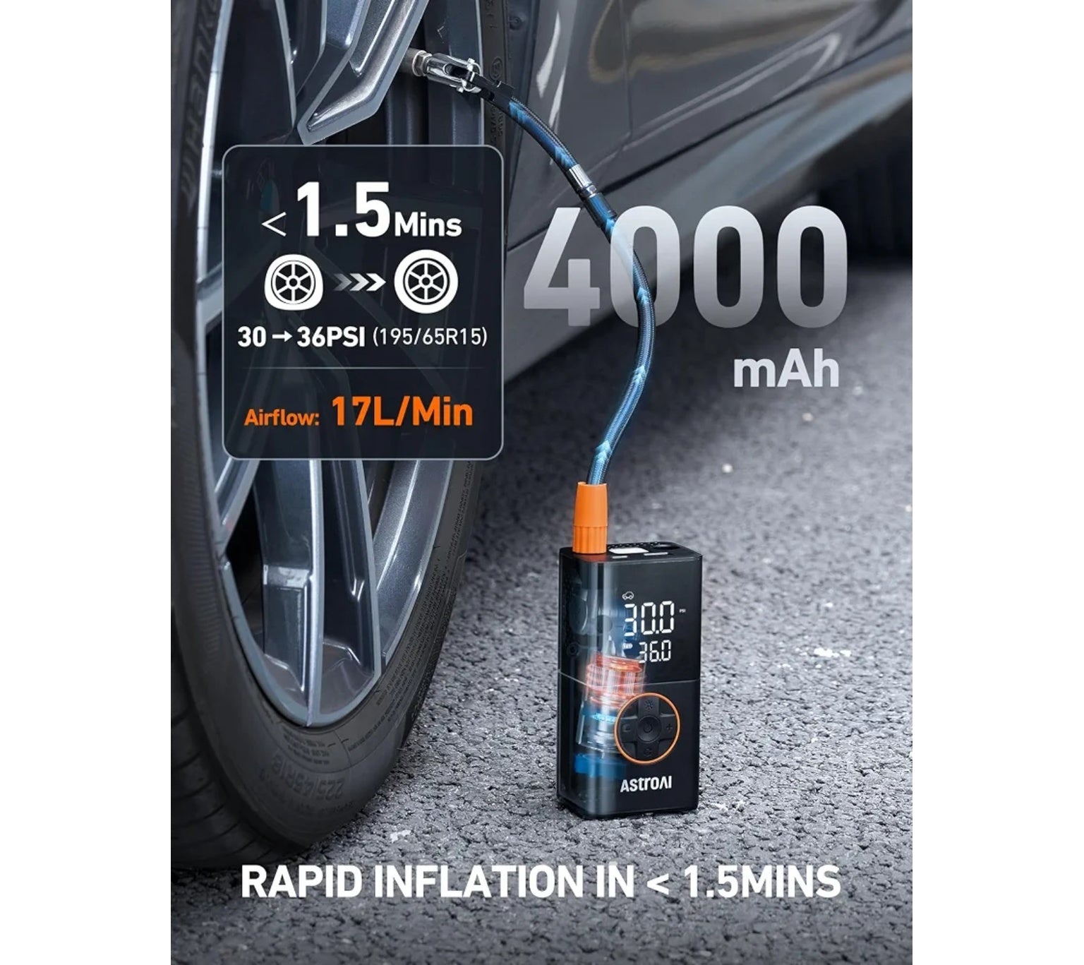 Aurex car portable inflator