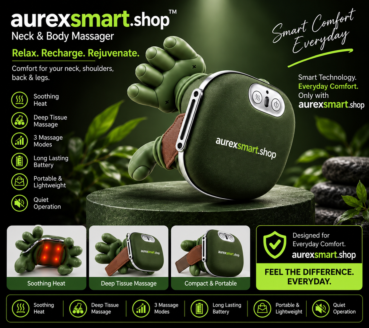 Neck and shoulder massager
